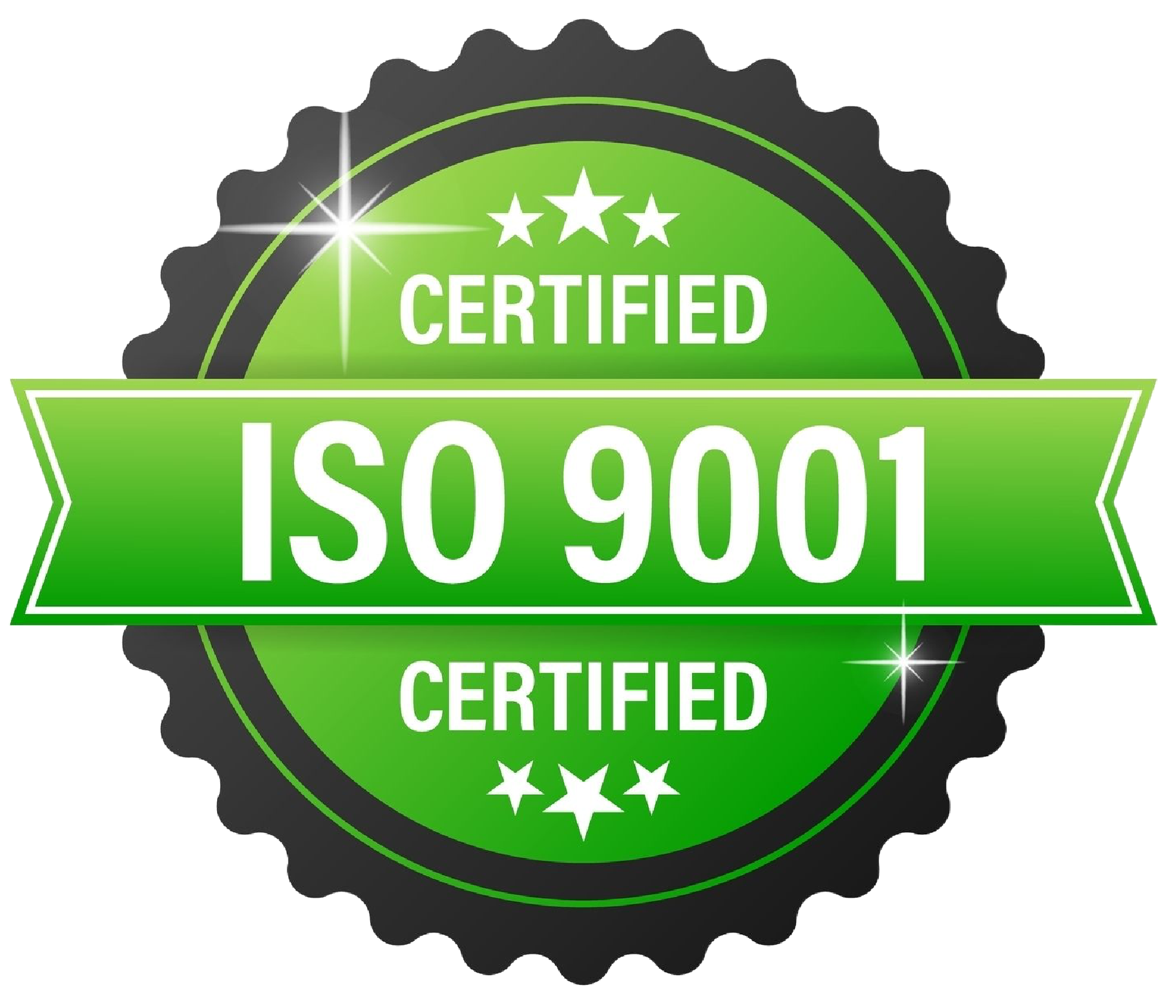 Quality Assurance Excellence: ISO 9001 Certified Badge